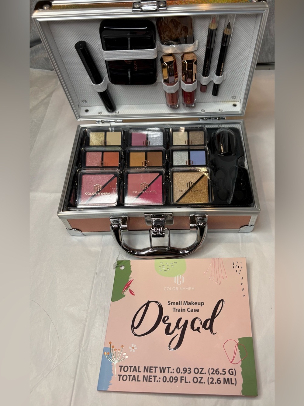 Color Nymph Dryad Small Makeup Train Case Set Eye Shadow Blush Lip Gloss